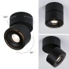 Plafonnier Spircle 8W Noir mat Paulmann 93371