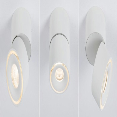 Plafonnier Spircle 8W Blanc dépoli Paulmann 93373