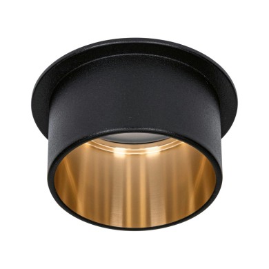 Spot Salle de Bain Gil 6W Coin Noir mat, Doré Paulmann 93378