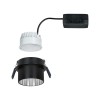 Spot Salle de Bain Gil 6W Coin Noir mat, Acier brossé Paulmann 93382