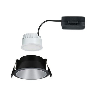 Spot Salle de Bain Cole 6W Coin Noir, Argent mat Paulmann 93407