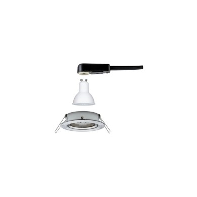 Spot Nova 6,5W GU10 Acier brossé Rond 2700K Paulmann 93428