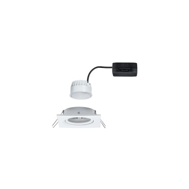 Spot Nova 6W Coin Blanc dépoli Carré 2700K Paulmann 93453