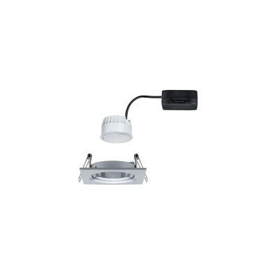 Spot Nova 6W Coin Alu tourné Carré 2700K Paulmann 93455
