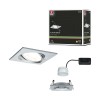 Spot Nova 6W Coin Alu tourné Carré 2700K Paulmann 93455