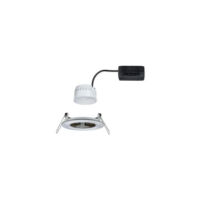 Spot Salle de Bain Nova 6W Coin Acier brossé Rond 2700K Paulmann 93457