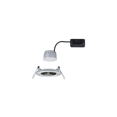 Spot Salle de Bain Nova 6W Coin Acier brossé Rond 2700K dimmable Paulmann 93493