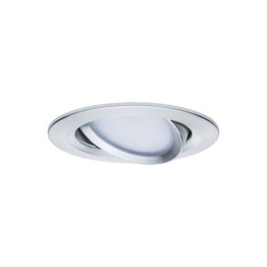 Spot Salle de Bain Nova 6W Coin Alu tourné Rond 2700K dimmable Paulmann 93497