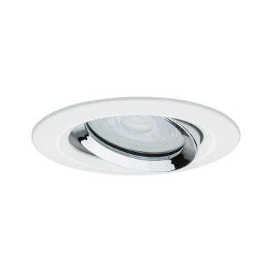 Spot Nova Plus 35W MAX GU5,3 / GU10 Blanc dépoli, Chrome D9,3 Paulmann 93663