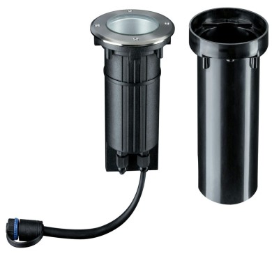 Spot Extérieur Plug 6W Argent Rond 3000K orientable Paulmann 93908