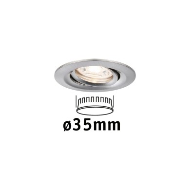 Spot Nova Mini 4W Coin Acier brossé Paulmann 94294