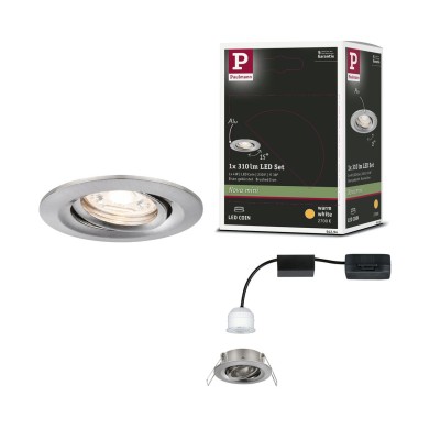 Spot Nova Mini 4W Coin Acier brossé Paulmann 94294