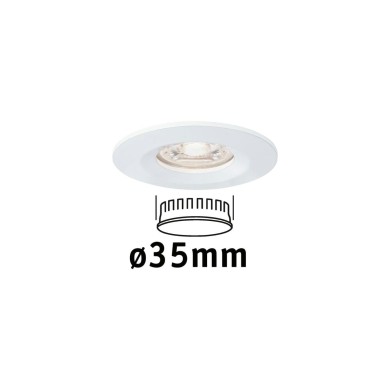 Spot Salle de Bain Nova Mini 4W Coin Blanc dépoli Paulmann 94298