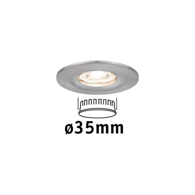 Spot Salle de Bain Nova Mini 4W Coin Acier brossé Paulmann 94300