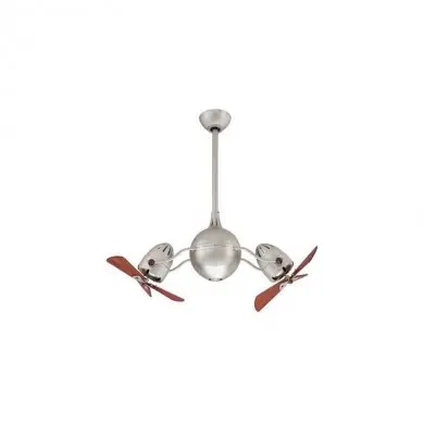 Ventilateur de plafond Acqua 99cm Nickel Acajou avec lumière ATLAS FAN AQ-BN-WD