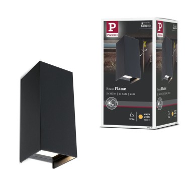 Applique Extérieur Flame 2x2,8W Anthracite Paulmann 94326