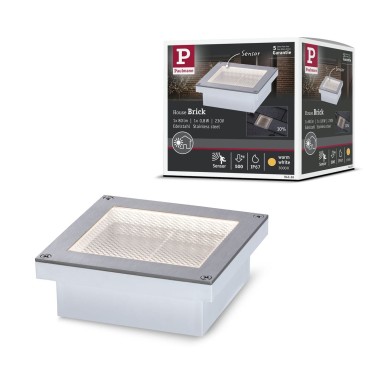 Spot Extérieur Brick 0,8W Alu, Gris Paulmann 94336