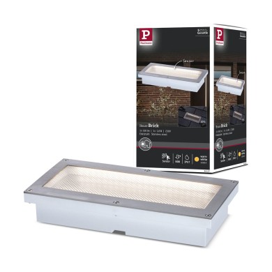 Spot Extérieur Brick 1,6W Alu, Gris Paulmann 94337