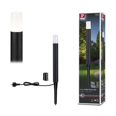 Borne Potelet Extérieur Flarea 3,1W Noir H4 Paulmann 94385