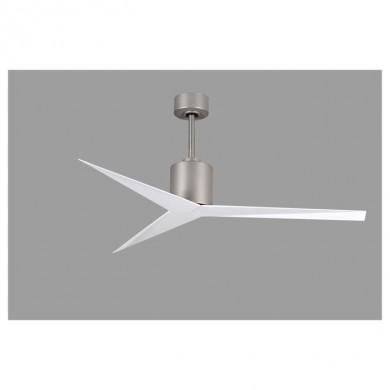 Ventilateur de plafond Eliza 142cm Nickel Blanc ATLAS FAN EK-BN-WH