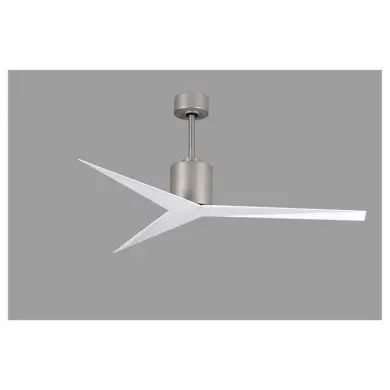 Ventilateur de plafond Eliza 142cm Nickel Blanc ATLAS FAN EK-BN-WH