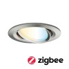 Spot Nova Plus 6W Coin Acier brossé 2700 - 6500K Paulmann 92961