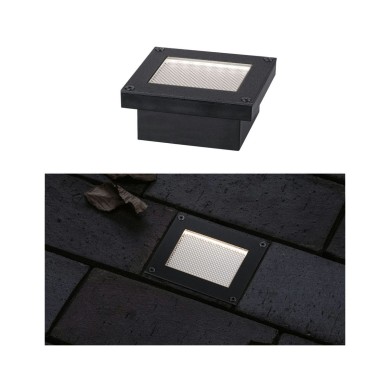 Spot Extérieur Solar Domenic 0,1W Noir Carré 3000K l8 Paulmann 94578