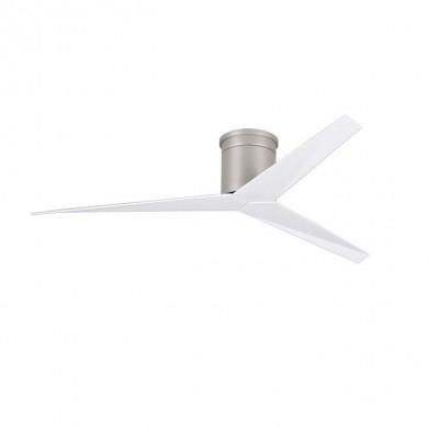 Ventilateur de plafond Eliza-H 142cm Nickel Blanc ATLAS FAN EKH-BN-WH