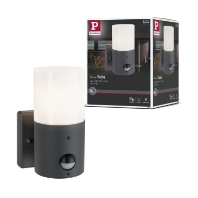 Applique Extérieur Tubs 15W MAX E27 Gris dépoli Rond P13 K Paulmann 94648