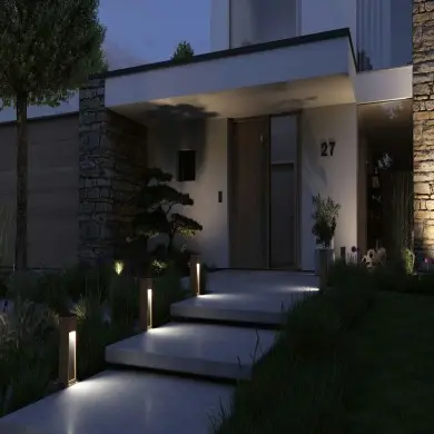 Borne Potelet Extérieur Trabia 3,5W GU10 Bois H4 Paulmann 94677