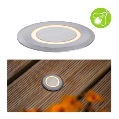 Spot Extérieur Lumière 2,2W Alu Rond 2200K cercle lumineux Paulmann 94727
