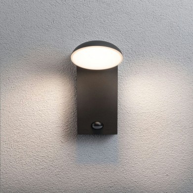 Applique Extérieur Puka 8,5W Anthracite Rond 3000K détecteur de mouvement Paulmann 94739
