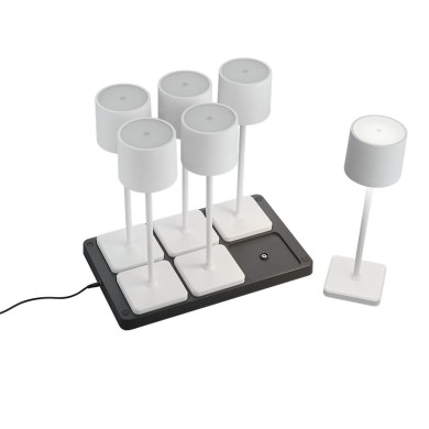 Lampe de table FERNANDEZ 6x1W LED Blanc mat  R54096631