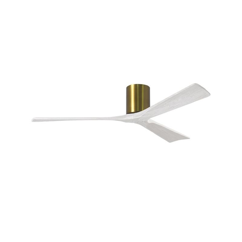 Ventilateur de Plafond Irene-3H 152cm Laiton Blanc ATLAS FAN IR3H-BRBR-MWH-60