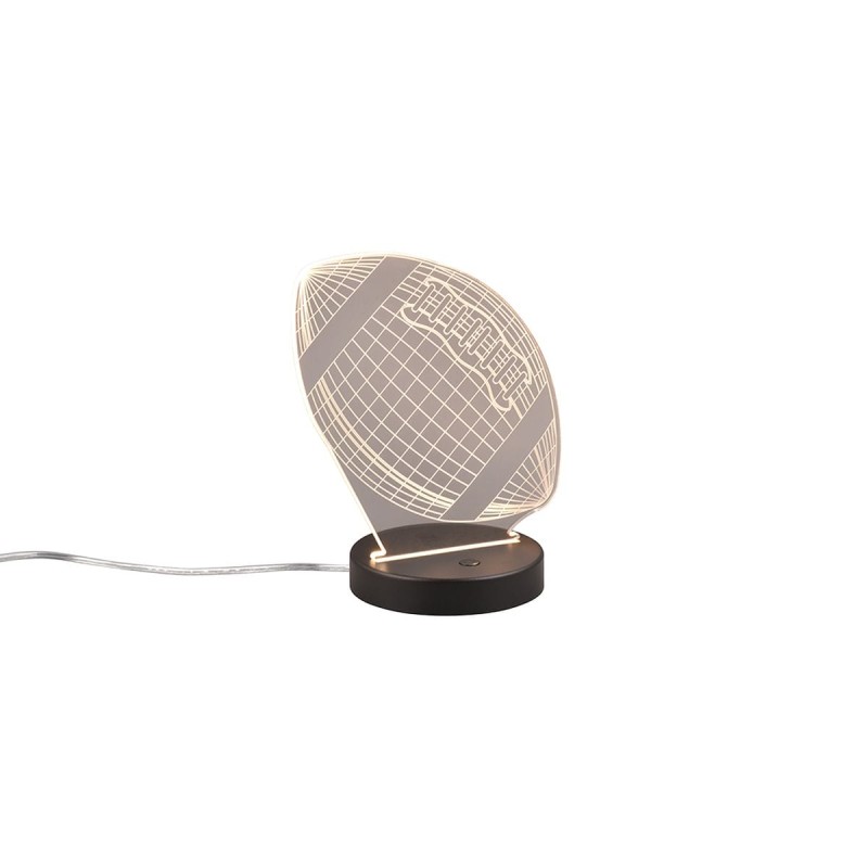 Lampe de table FOOTBALL 1x3W LED Noir mat TRI_R52821132 R52821132 Lampe de table FOOTBALL 1x3W LED Noir mat R52821132