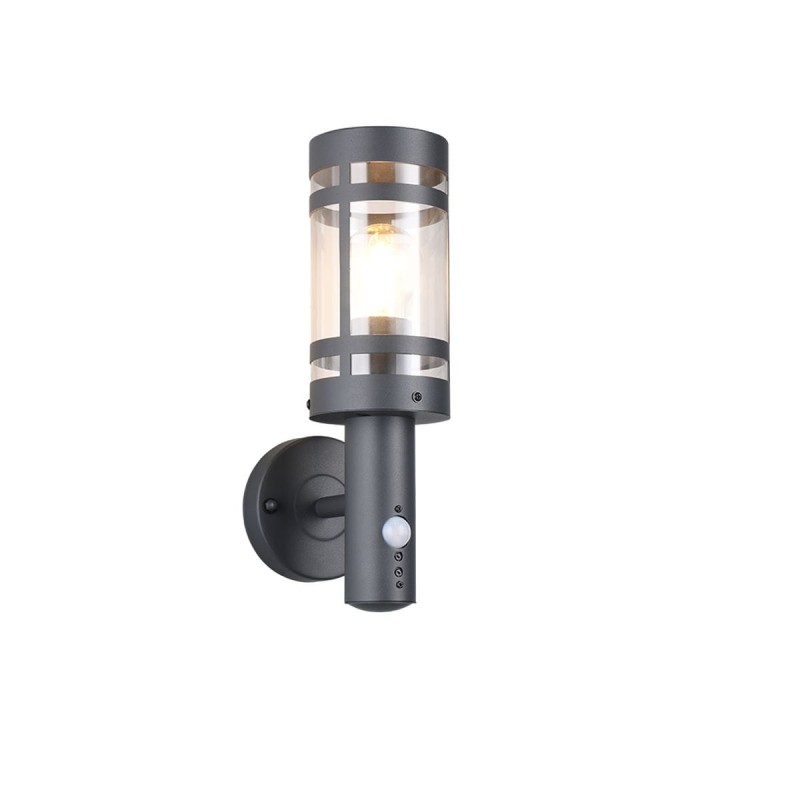 Applique Extérieur PALOMA 1x28W E27 Anthracite Détecteur de mouvement  R21719142