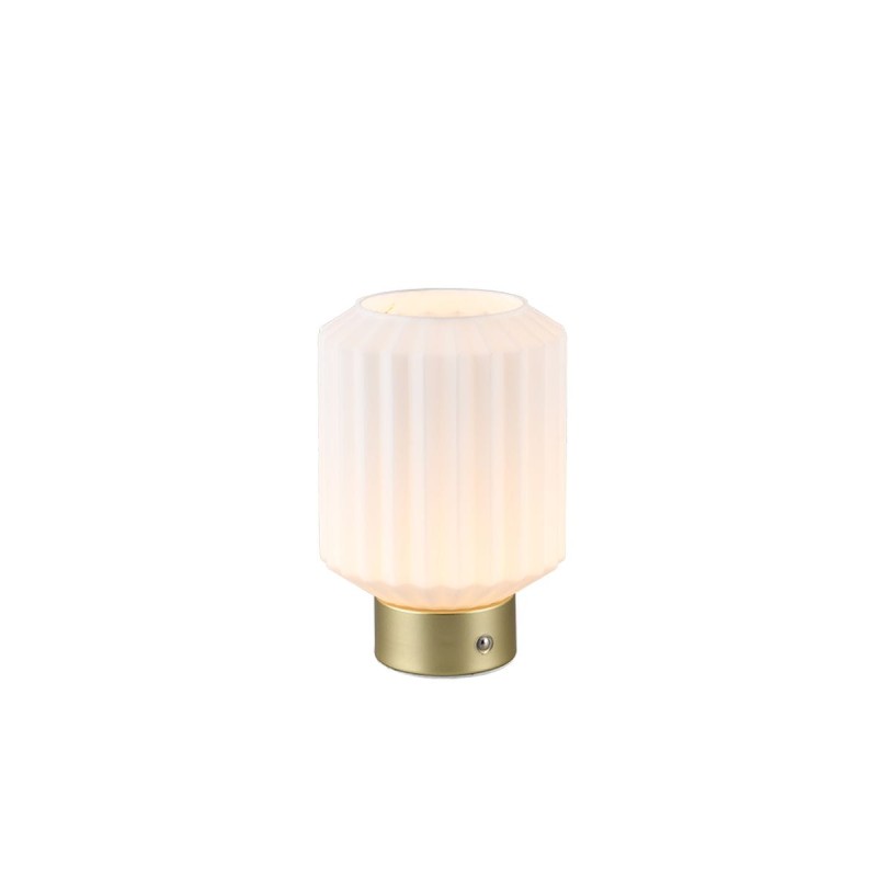 Lampe de table LORD 1x2W LED Laiton mat verre blanc TRI_R57761101 R57761101 Lampe de table LORD 1x2W LED Laiton mat verre blanc R57761101