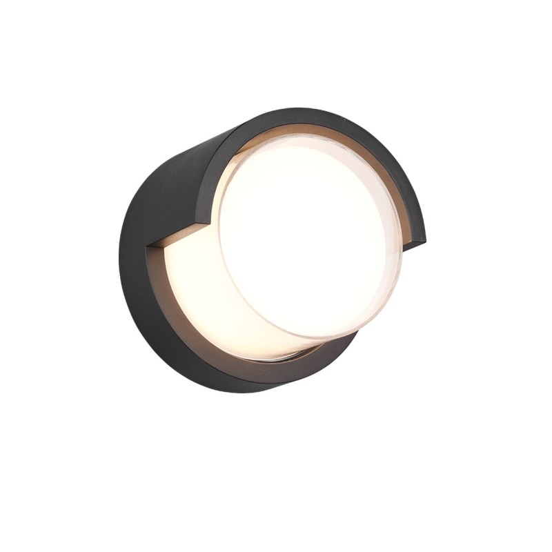 Applique Extérieur PUNO 1x8W LED Noir mat rond TRI_R27036132 R27036132 Applique Extérieur PUNO 1x8W LED Noir mat rond R27036132