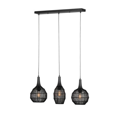 Suspension SORAYA 3x10W E27 Noir mat  365400332
