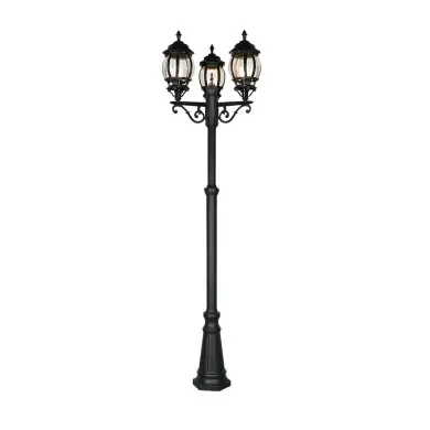 Lampadaire Extérieur ELVO 3x60W E27 Noir mat  406960332