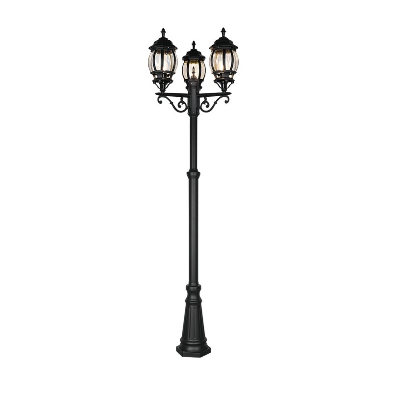 Lampadaire Extérieur ELVO 3x60W E27 Noir mat TRI_406960332 406960332 Lampadaire Extérieur ELVO 3x60W E27 Noir mat 406960332
