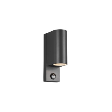 Applique Extérieur ROYA 2x35W GU10 Anthracite H23 rond détecteur mouvement  214260242