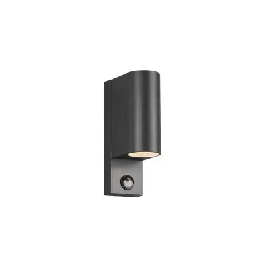 Applique Extérieur ROYA 2x35W GU10 Anthracite H23 rond détecteur mouvement  214260242