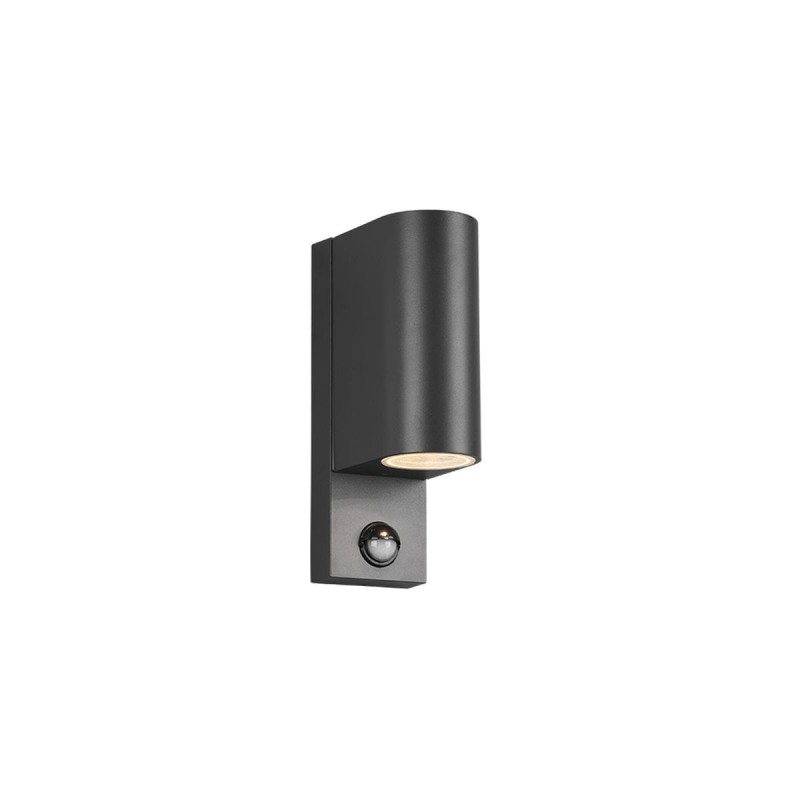 Applique Extérieur ROYA 2x35W GU10 Anthracite H23 rond détecteur mouvement  214260242