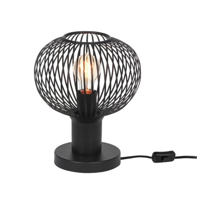 Lampe de table GILA 1x10W E27 Noir mat D23  565700132