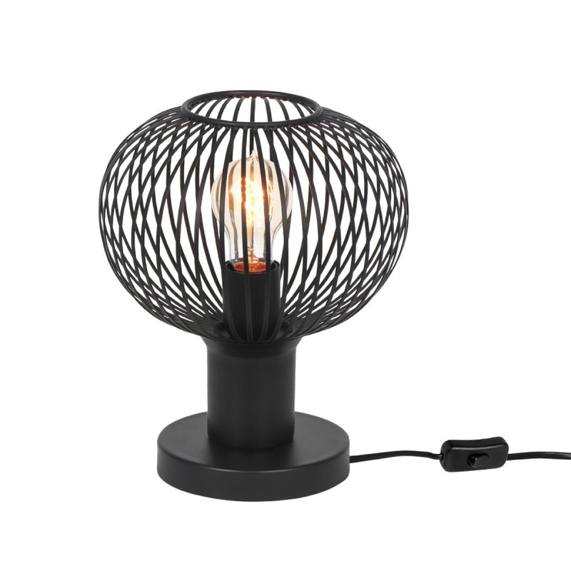 Lampe de table GILA 1x10W E27 Noir mat D23  565700132
