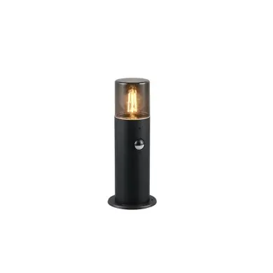 Potelet Extérieur HOOSIC 1x28W E27 Noir mat H30 Détecteur de mouvement  522260132