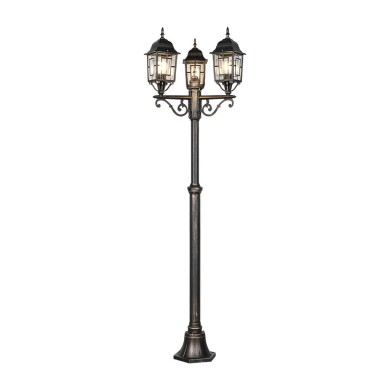 Lampadaire Extérieur VOLTURNO 3x60W E27 Rouille antique  405960328