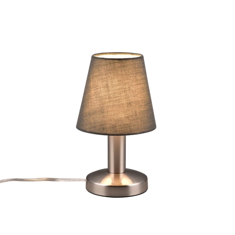 Lampe de table MATS II 1x40W E14 Nickel mat abat-jour gris  599700142