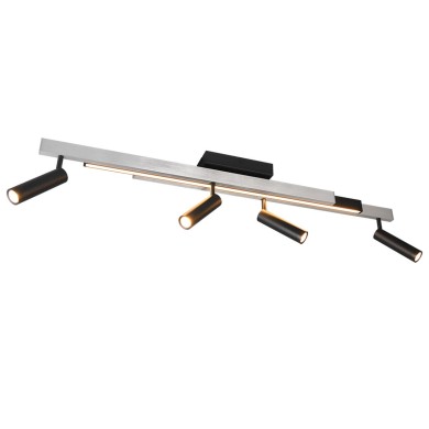 Plafonnier ZENO 4x22W LED Aluminium balayé  648310505